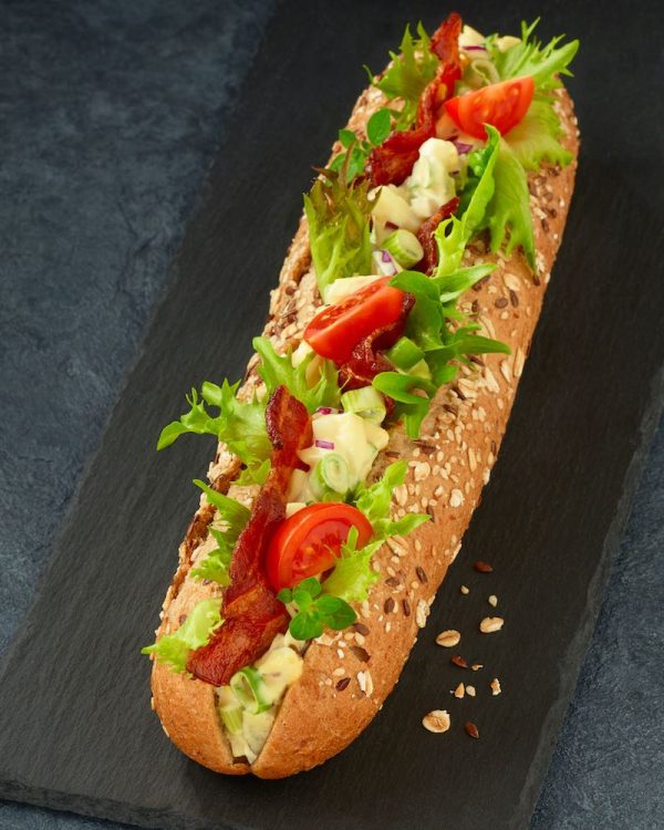 Baguette med Eggesalat m bacon