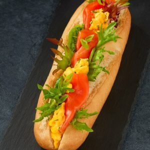 Baguette med Laks og Eggerøre
