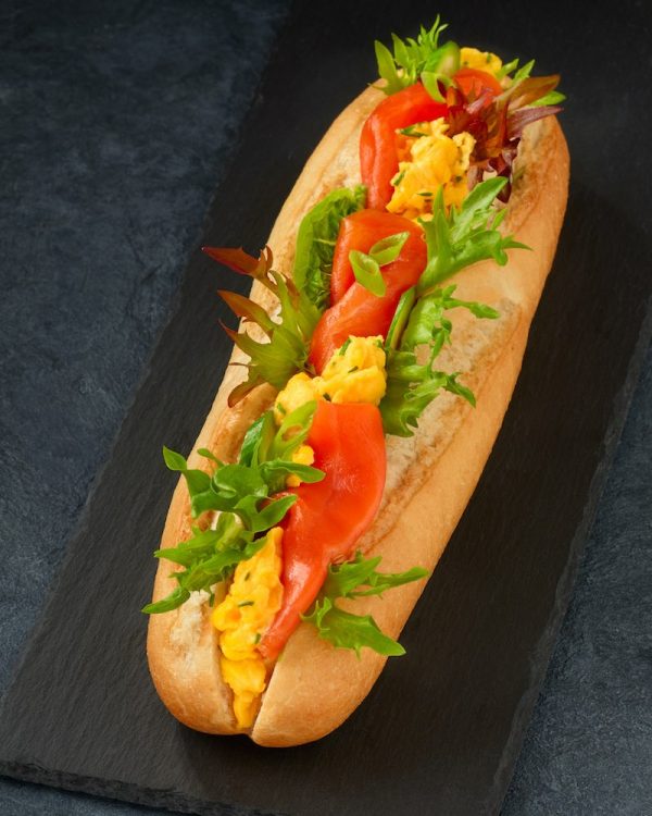 Baguette med Laks og Eggerøre