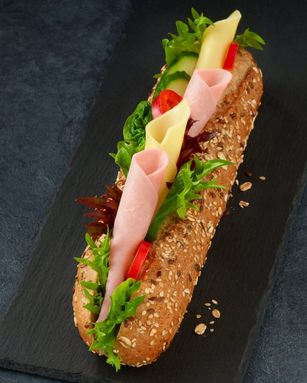Baguette med Ost og Skinke